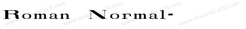 Roman Normal字体转换